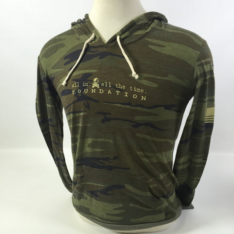 ALL IN Camo Hoodie Shirt - All In All The Time Foundation